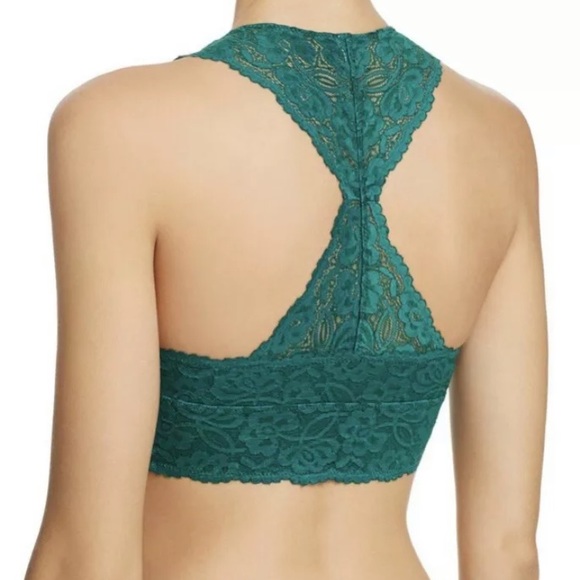 Free People Green Galloon Lace Racerback Bralette - Picture 6 of 8